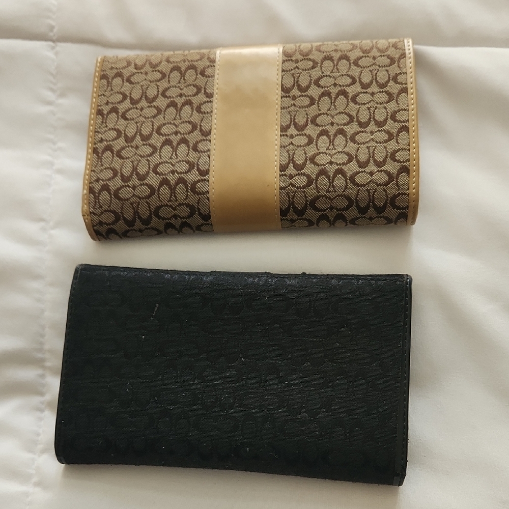 Coach Brown and Black Wallets with Signature Monogram 2 Wallets.4th July SALE. - Picture 4 of 7